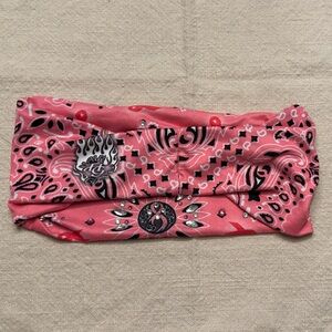 Pink Paisley Headband Hair Glove